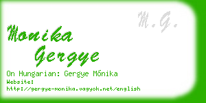 monika gergye business card